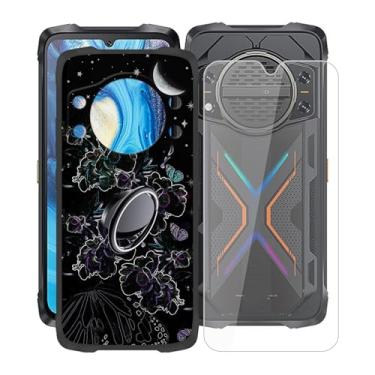 Imagem de Capa para celular Cubot Kingkong Power 3 + 1 protetor de tela de vidro temperado, capa WXPPJ ultrafina de silicone macio à prova de choque + suporte de anel de celular para Cubot Kingkong Power 3 (6,7