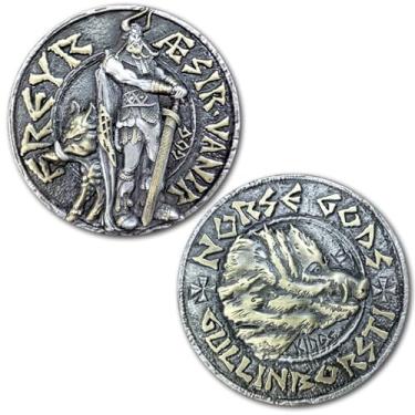 Imagem de Stay Frosty Enterprises Moeda Colecionável Antiga Do Deus Nórdico Freyr Viking