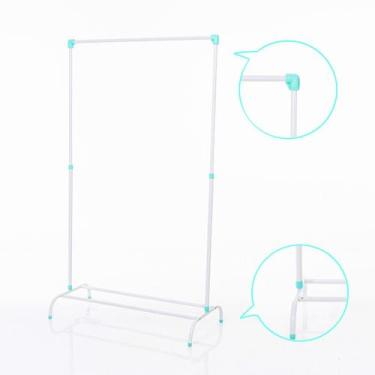 Imagem de Arara de Roupa Cabideiro para Roupas Portátil com Sapateira Aço - Petu