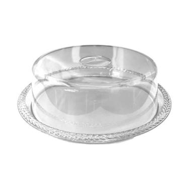 Imagem de Porta Bolo Decorada Trança Com Tampa Para Mesa 26cm - Keita