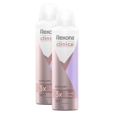 Imagem de Kit 2 Desodorante Rexona Clinical Extra Dry Aerosol Antitranspirante 9