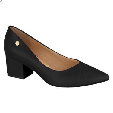 Imagem de Scarpan Vizzano Bico Fino Salto Médio Feminino, Preto, 38