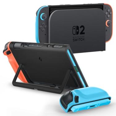 Imagem de Spigen Capa Nano Pop projetada para Nintendo Switch 2 (2025) Slim Fit PC Dockable Cover compatível com Joy-Con destacável e suporte – Edição especial