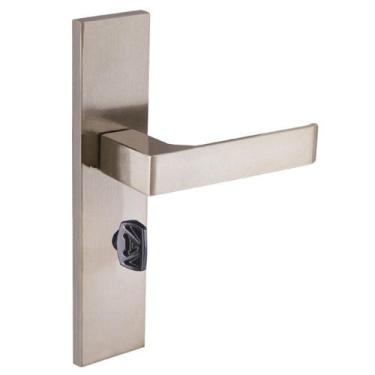 Imagem de Fechadura Banheiro Reta Espelho S40 Latonado Quadratta Aliança - Alian