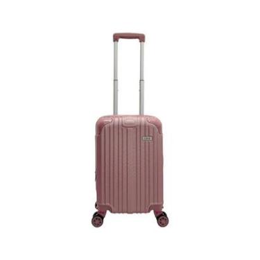 Imagem de Mala de Viagem Bordo Expansiva Rígida Rodinha Dupla Cadeado Avião mão Embarque Pequena 8kg Abs-Unissex