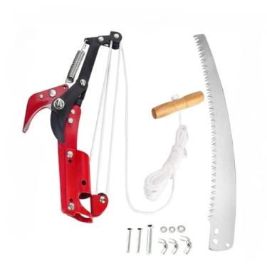 Imagem de Serrote De Podar árvores Serra Podadora de Galhos Altos 2 em 1 Profissional para Poda de Árvores e Jardins