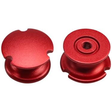 Imagem de KPALAG 2 peças de alumínio interior painel de acabamento traseiro porta-malas porcas de rede de carga vermelho compatível com Ford Mustang Fusion Lincoln MKZ Substituição: W716357-S900