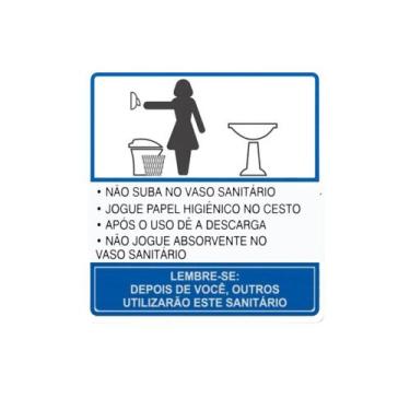 Imagem de Placa Sinalização Banheiro Aviso Sanitário Feminino 16x16 Cm - Arte Se