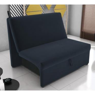 Imagem de Sofá Cama 2 Lugares Belize Suede Petróleo