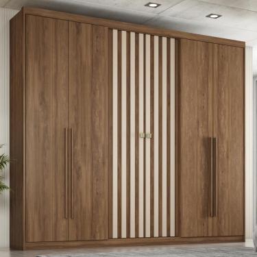 Imagem de Guarda Roupa Casal 6 Portas 3 Gavetas Fusion Carraro Freijó