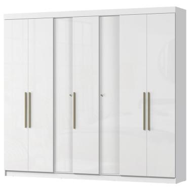Imagem de Guarda Roupa Casal 7 Portas 258 Cm Atn Rg040 Neve Mxm