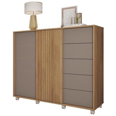 Imagem de Cômoda Sapateira Com Rodízios Pegasus Buriti/fendi - Caemmun