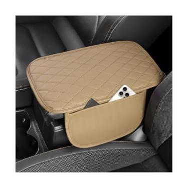 Imagem de NYTKL Capa de console central de carro, capa de apoio de braço central de couro PU com 2 bolsas de armazenamento, almofada protetora de console central confortável atualizada universal para a maioria
