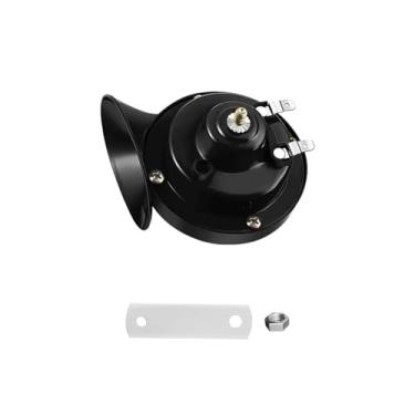 Imagem de buzinas de trem de caminhão 100-300 decibéis, caracol elétrico de 12 volts à prova d'água, buzinas duplas de alto passo, adequadas para modificação de carro, caminhão, motocicleta, bicicleta e