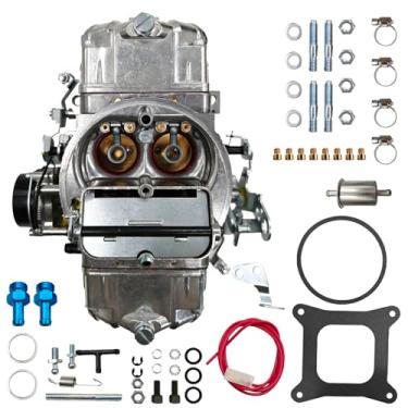 Imagem de BZYOUYI Carburador BR-67255 compatível com carburadores Holley Quick Fuel Brawler fundidos com estrangulador elétrico secundários mecânicos, carburador 4150 modelo 650 CFM, 4 cilindros