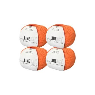 Imagem de MyLineArt Fio de algodão para bebê, 55% algodão, 45% acrílico, fino (2) para crochê e tricô 4 x 1,2,154 g (4 x 50 g) / 4 x 177 m (4 x 162 m), fio macio, fio Amigurumi