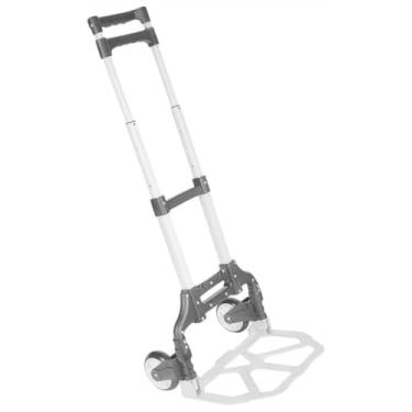 Imagem de Global Tools Carrinho de Carga Dobrável, Alumínio, Capacidade 80kg, Telescópico, Rodas de Borracha Maciça, Base de Alta Resistência, com Elásticos para Amarração