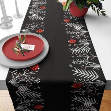 Imagem de Caminho de Mesa Natal, Caminho de Mesa Trilho Toalha Natal 4 Ou 6 Lugares, 1,35x0,40, Retrô(TME-16511)