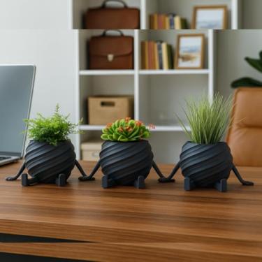 Imagem de Kit com vasos decorativos para decoraçao