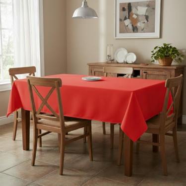 Imagem de Toalha de mesa retangular, descartável, antiderrapante, retangular, 137 x 272 cm, impermeável para jantares de festa