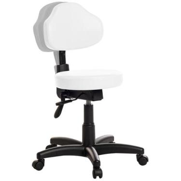 Imagem de Mocho Ergonômica Estética Odontologia Plus Branco RCE - Goldflex