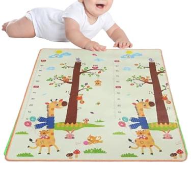 Imagem de Tapete infantil para brincar – Tapete lavável para sala de aula | Tapete interativo de dois lados para sala de aula, atividades sensoriais em ambientes internos e externos, piquenique, jardim de