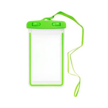 Imagem de Kit 5 Capas Prova d'Água para Celular – Segurança Total e Proteção Completa em Qualquer Aventura (5 UNIDADES,VERDE CLARO)
