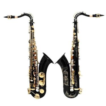 Imagem de Instrumento de saxofone para iniciantes Saxofone tenor Bb Instrumento profissional de sopro de madeira Saxofone com estojo palhetas acessórios de alça