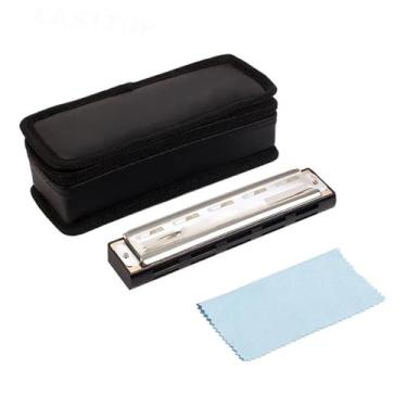 Imagem de Gaita profissional, a mini gaita de acordes tem excelente qualidade de som e é adequada para profissionais adultos