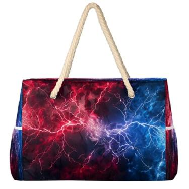 Imagem de hongjinglin Bolsa de praia grande, leve, dobrável, gata, cinza, branca, bolsa de ombro, Cor 7, Large