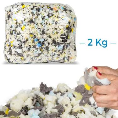 Imagem de 2 Kilos De Flocos Espuma Para Enchimento Almofada Puffs - RL
