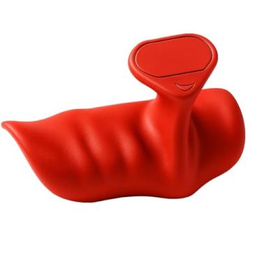 Imagem de Luva De Academia Musculação Antiderrapante Protetor de Palma Unissex(Vermelho)