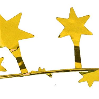 Imagem de RiToEasysports Star Garland Ferro Fio Delicado 7,5m Decoração de Natal para Acessórios de Roupas de Festa de Casamento (Ouro)