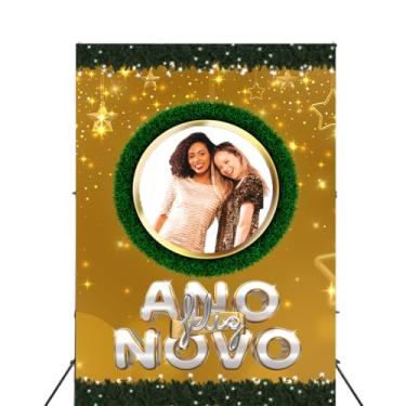 Imagem de Painel Fundo Interativo Ano Novo Tecido Vazado Decoração 1,50x2,20m (FIANV0005)