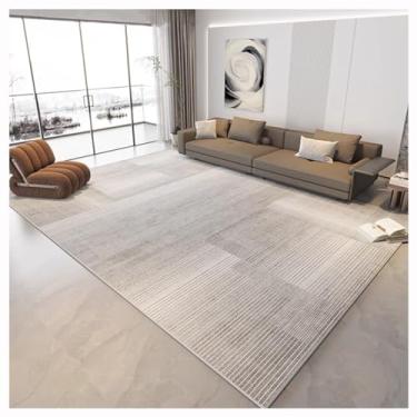 Imagem de SPXMQSS Tapetes de sala de estar, tapetes para quarto, antiderrapante, lavável, tapete que não cai, tapete interno de pelo baixo para quarto, sala de estar, cinza claro