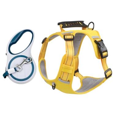 Imagem de Walking Dog Harness | Colete Antifuga Confortável com Cinta Peitoral Ajustável | Peitoral Para Cão Com Alça | Para Cães Pequeno Médio Filhotes Animal De Estimação Atividades Externas
