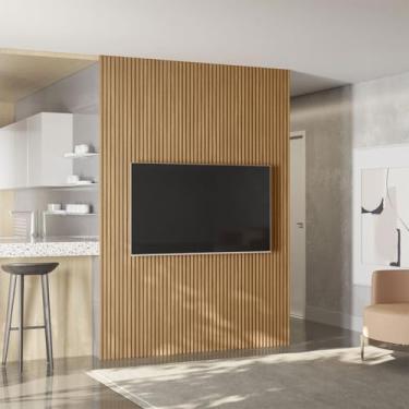 Imagem de Painel Ripado 1.8 Para Tv até 75 com 2,50 x 1,80 Emily-Nature Fosco - EdeCasaMoveis