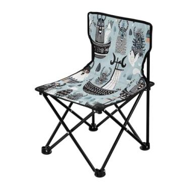 Imagem de Wassud Cadeira de acampamento, leve, portátil, azul marinho, cinza, barco, cadeira dobrável ao ar livre, tecido Oxford, cadeira de praia para jardim, praia, pesca