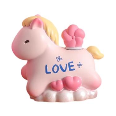 Imagem de FLCPJGV Escultura Decorativa de Cavalo para Mesa Ou Lareira, Feita de Resina. Estatueta de Animal para Lareira Ou Pátio, E, Tamanho real