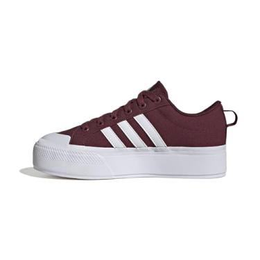 Imagem de adidas Bravada 2.0 Tênis plataforma feminino, Vermelho/nuvem branco/branco nuvem, 37