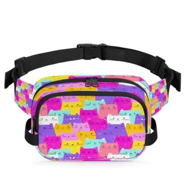 Imagem de Pochete psicodélica de margaridas coloridas para mulheres e homens com alça ajustável, bolsa transversal, bolsa de peito, bolsa tiracolo, Cor 16