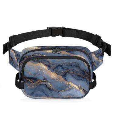 Imagem de Pochete abstrata de mármore rosa para mulheres e homens com alça ajustável, bolsa transversal, bolsa de peito, bolsa tiracolo, Cor 8