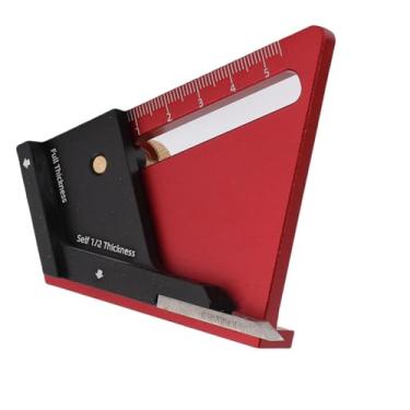 Imagem de Cosiki Marcador de Madeira, Bloco de Ajuste de de Liga de Alumínio Com Escalas Transparentes para Serra de Mesa, Serra de Fita 0-58mm