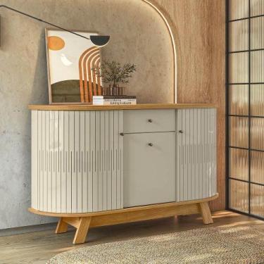 Imagem de Balcão Aparador Buffet Sala De Estar 136cm Wylan Cumaru-opala M20 - D'