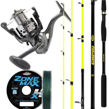Imagem de Molinete Mega 7 Rol Vara Capri Pesqueiro 2,10mts Linha - MAKIS FISHING