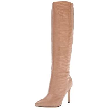 Imagem de NINE WEST Bota feminina Richy acima do joelho, Lagarto caramelo claro, 6