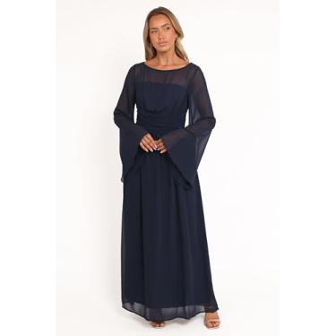 Imagem de Petal & Pup Vestido feminino Samara-Maxi-azul-marinho, Azul marino, 38