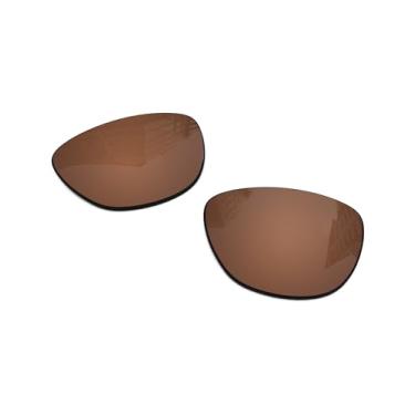 Imagem de Lentes de reposição polarizadas de 1,6 mm para óculos de sol RayBan Meta Skyler RW4010 52 mm, proteção UV, lente espelhada escura, peças de reparo e kit (marrom âmbar)