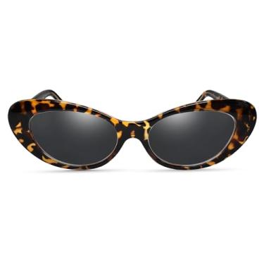 Imagem de 2SeeLife Óculos de leitura grandes olho de gato para mulheres – ajuste médio-grande, armação resistente, dobradiças de mola, leitores de cateye premium, Tartaruga marrom (Sun Readers), 3