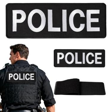 Imagem de 2 peças bordadas sistema de gancho e laço adesivos para mochilas, jaquetas, colete de imprensa, colete de fotógrafo, uniformes militares, equipamentos táticos, etc., um patch pequeno e um grande